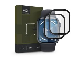 HOFI Hybrid Pro+ Glass - Apple Watch Series 7 / 8 / 9 (45 mm) üvegfólia - 2 db/cs - fekete