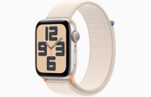   Apple Watch SE GPS, 44 mm-es csillagfény alumíniumtok, csillagfény sportpánt