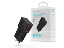   Devia többfunkciós globális hálózati töltő utazó adapter (CN/JP/US/EU/UK/AU) -  Devia Global Multi-Function 20W PD + QC Mini Charger - fekete