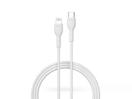 Devia USB Type-C - Lightning adat- és töltőkábel 1 m-es vezetékkel - Devia      Kintone Series Type-C to Lightning PD Cable - 27W - fehér - ECO csomagolás