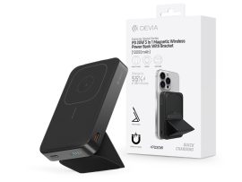 Devia Extreme Speed Series 3in1 Magnetic Wireless PD 20W powerbank/állvány -    10.000 mAh - fekete