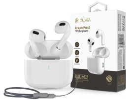 Devia TWS Bluetooth sztereó headset v5.3 + töltőtok - Devia Airbuds Pods3 TWS   Wireless Earphone with Charging Case - fehér