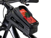   Univerzális kerékpárra szerelhető, por- és cseppálló telefontartó táska -       Tech-Protect V2 Bike Mount L Size - fekete